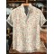 Retro Paisley Floral Art Print Casual 100% Cotton Shirt