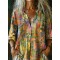 Women's Art Painting Hippie Print Long Sleeve Shirt
