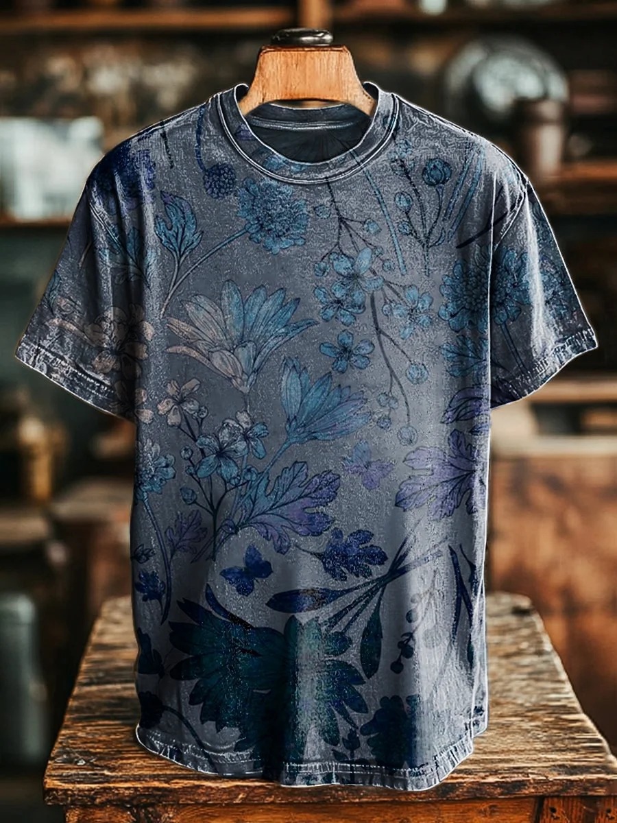 Women's Vintage Ethnic Floral Art Print Casual Cotton And Linen Shirt Women's Vintage Ethnic Floral Art Print Casual Cotton And Linen Shirt