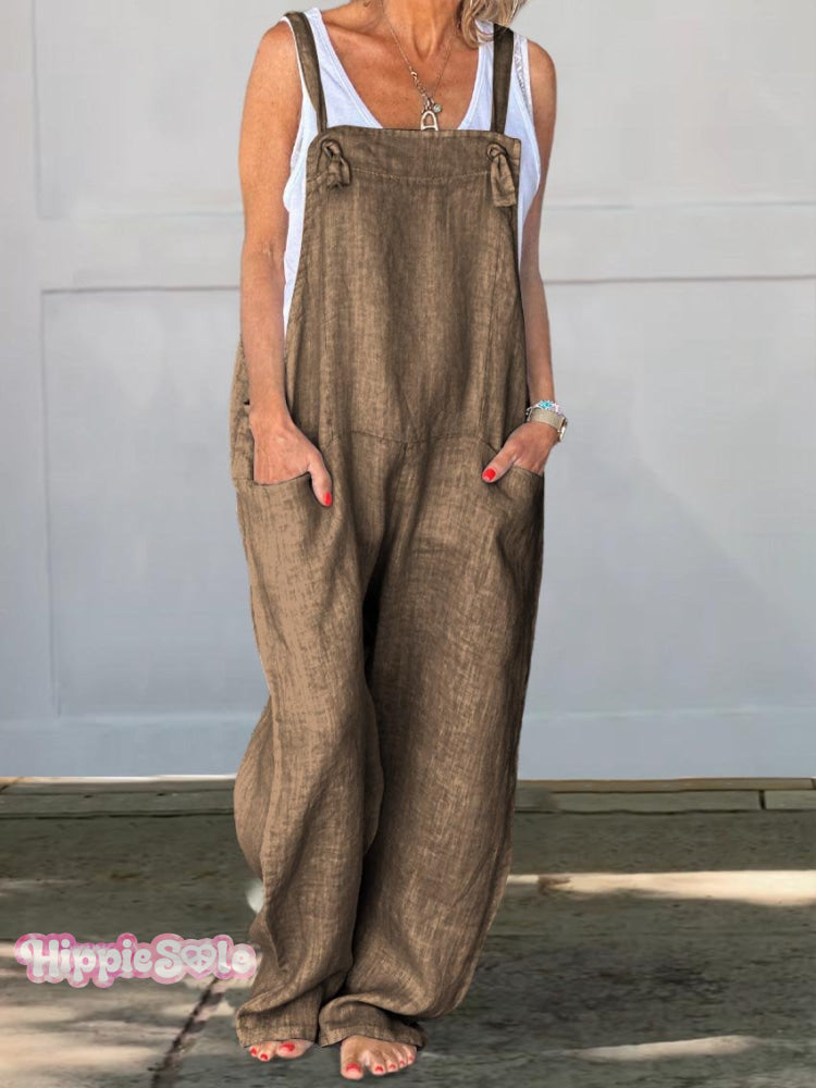 Wide Leg Cotton Jumpsuit Wide Leg Cotton Jumpsuit