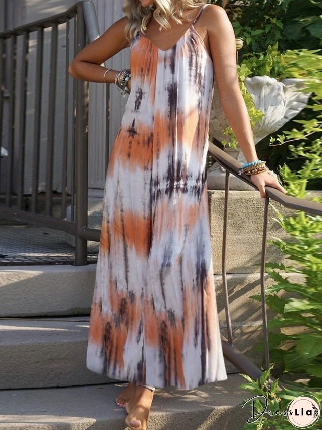 Dresses Loose Tie Dye Striped Print Slip Dress for Women Dresses Loose Tie Dye Striped Print Slip Dress for Women