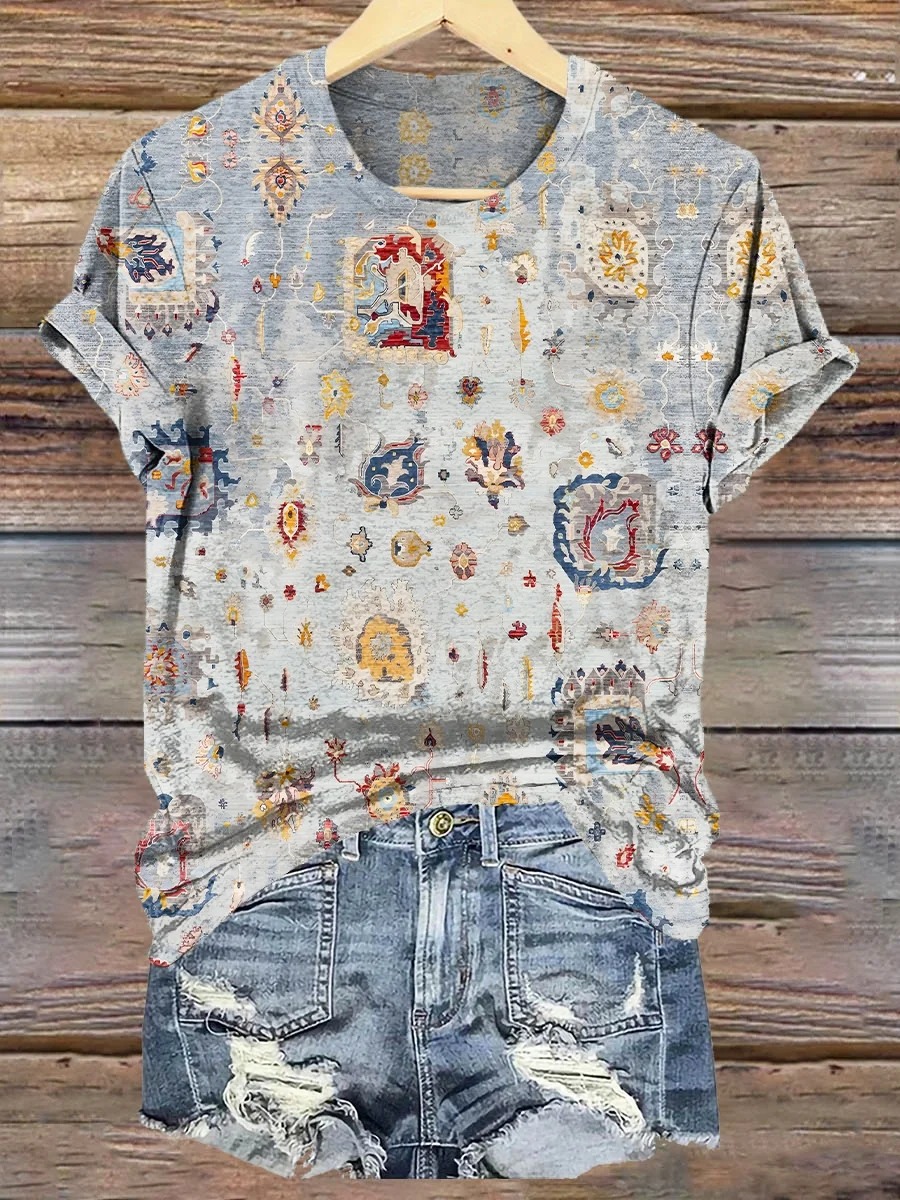 Floral Art Print T-Shirt Floral Art Print T-Shirt