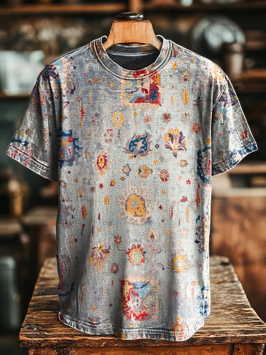Retro Abstraction Art Print Casual Short Sleeve T-shirt Retro Abstraction Art Print Casual Short Sleeve T-shirt