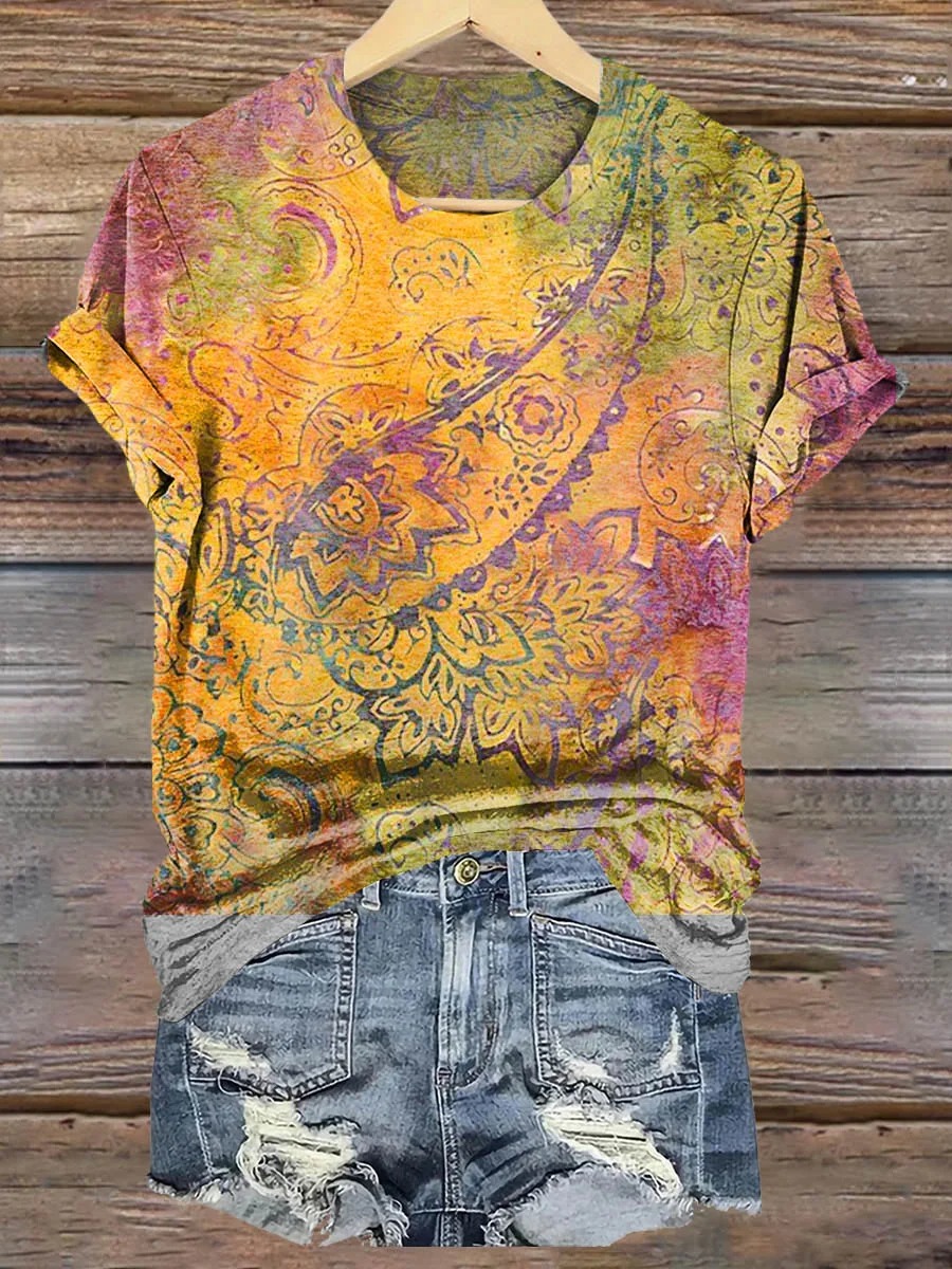Floral Art Print T-Shirt Floral Art Print T-Shirt