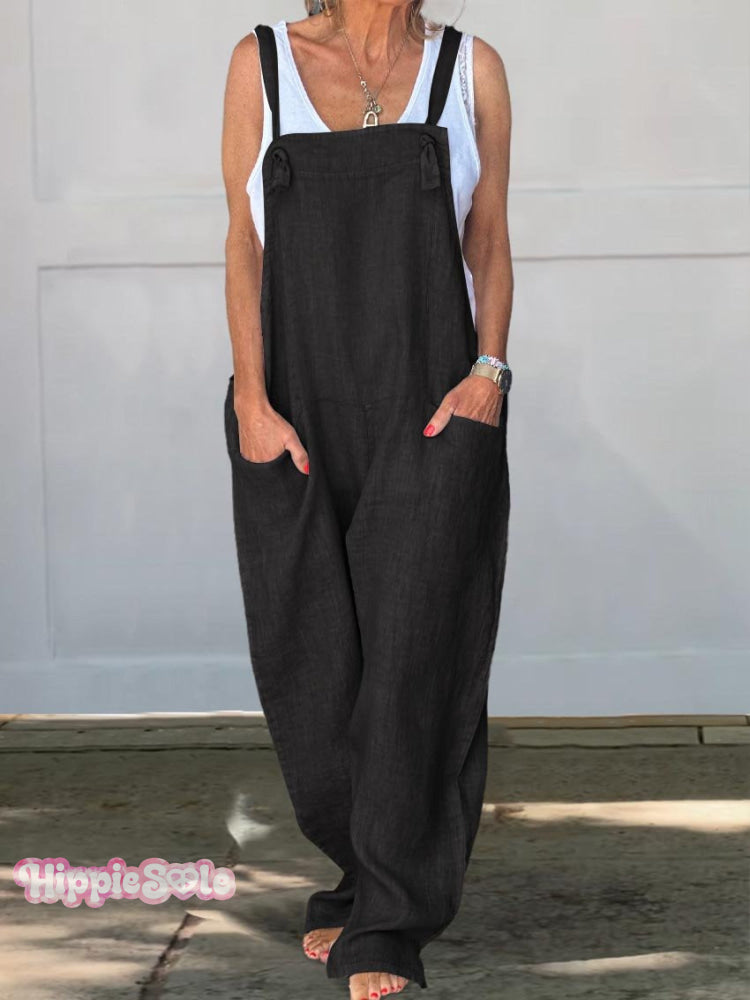 Wide Leg Cotton Jumpsuit Wide Leg Cotton Jumpsuit