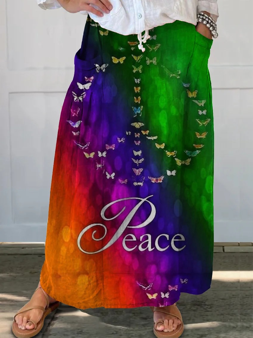 Women's Tie-Dye Love Peace Hippie Pattern Art Print Punk Hippie Batwing Pleated Fringe Cape Dresses Women's Tie-Dye Love Peace Hippie Pattern Art Print Punk Hippie Batwing Pleated Fringe Cape Dresses