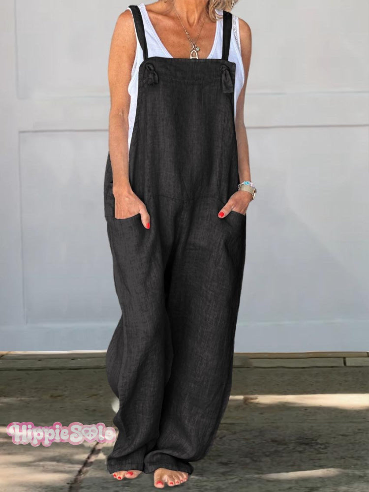 Wide Leg Cotton Jumpsuit Wide Leg Cotton Jumpsuit