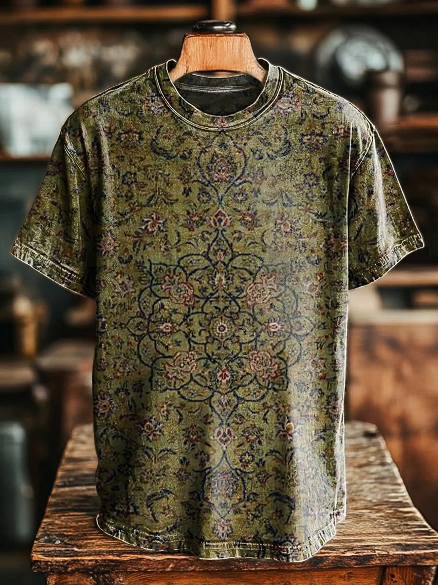 Retro Abstraction Art Print Casual Short Sleeve T-shirt Retro Abstraction Art Print Casual Short Sleeve T-shirt