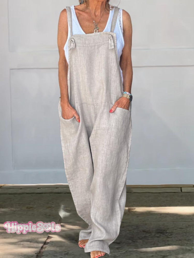 Wide Leg Cotton Jumpsuit Wide Leg Cotton Jumpsuit