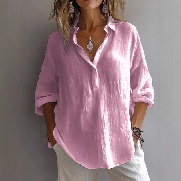 Shirt Collar Long Sleeve Plain Regular Micro-Elasticity Regular Fit Shirt For Women Shirt Collar Long Sleeve Plain Regular Micro-Elasticity Regular Fit Shirt For Women