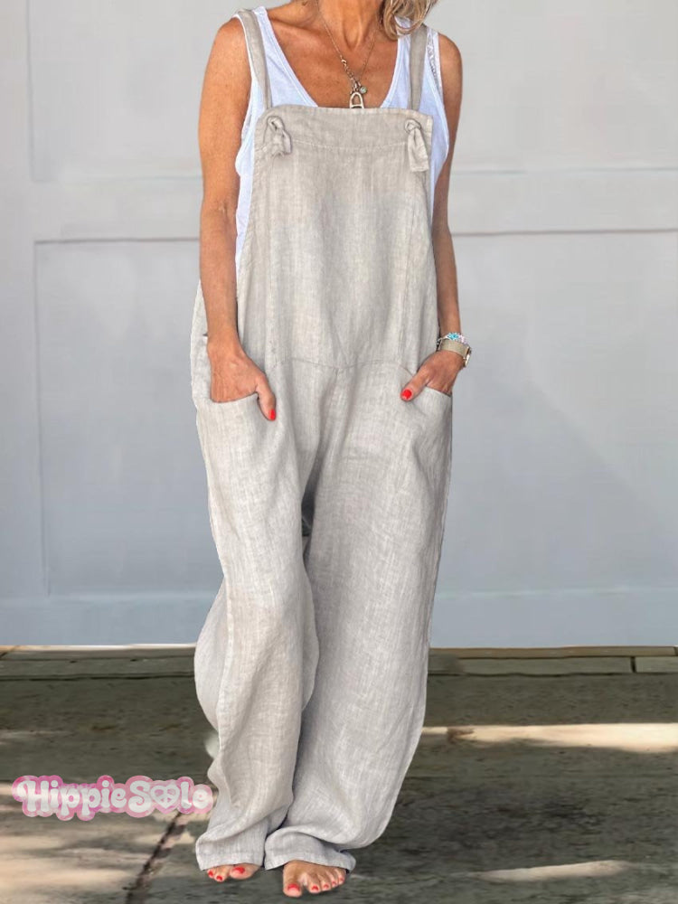 Wide Leg Cotton Jumpsuit Wide Leg Cotton Jumpsuit