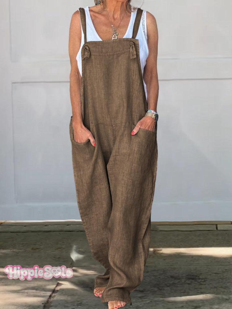Wide Leg Cotton Jumpsuit Wide Leg Cotton Jumpsuit
