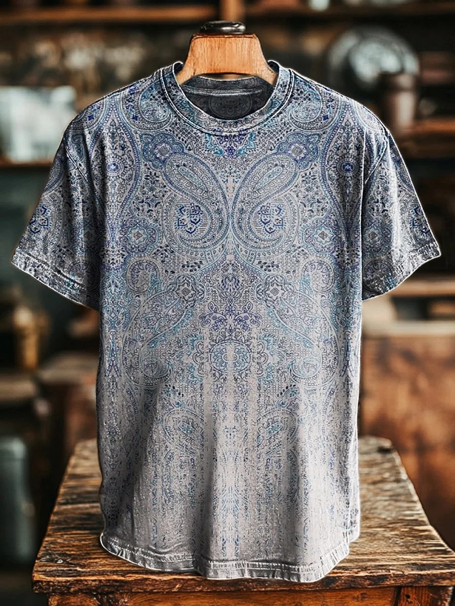 Retro Abstraction Art Print Casual Short Sleeve T-shirt Retro Abstraction Art Print Casual Short Sleeve T-shirt
