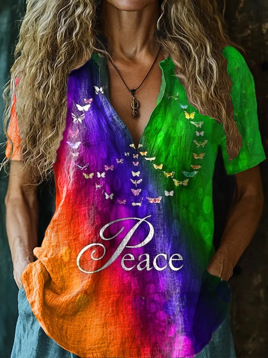 Women's Tie-Dye Love Peace Hippie Pattern Art Print Punk Hippie Batwing Pleated Fringe Cape Dresses Women's Tie-Dye Love Peace Hippie Pattern Art Print Punk Hippie Batwing Pleated Fringe Cape Dresses
