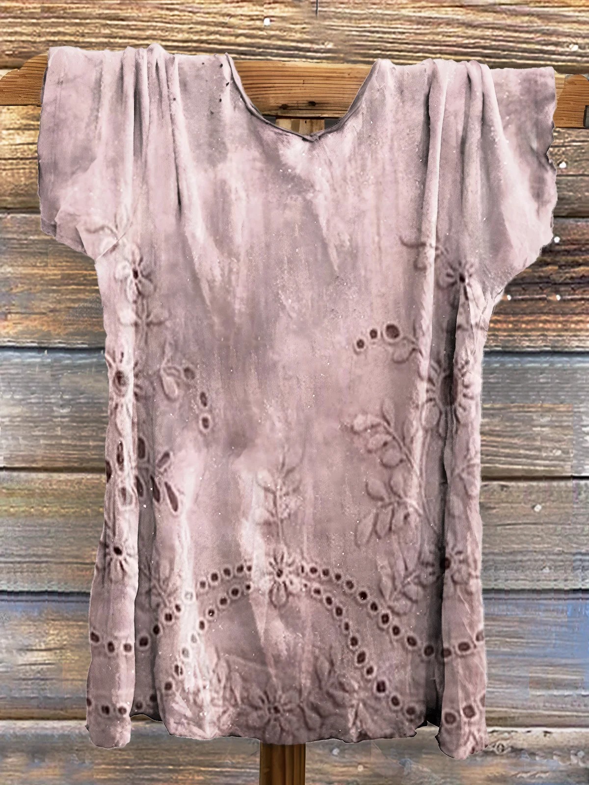 Women's Vintage Floral Texture Patterns Print V-neck Casual T-Shirt Women's Vintage Floral Texture Patterns Print V-neck Casual T-Shirt