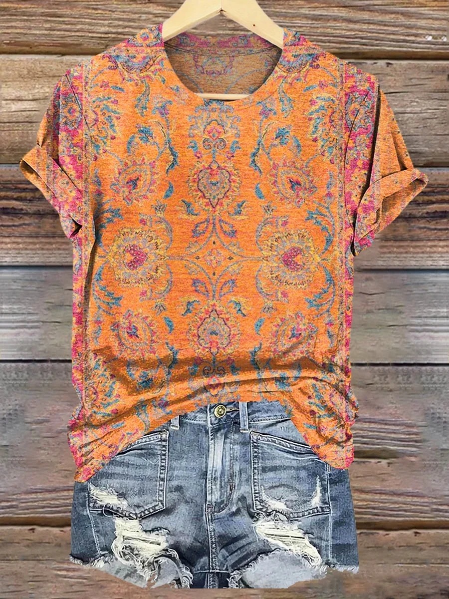 Floral Art Print T-Shirt Floral Art Print T-Shirt
